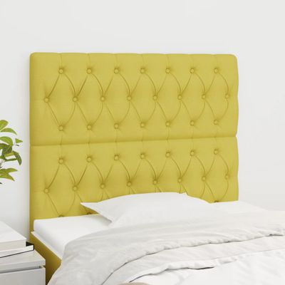 vidaXL Čelo postele zelené 100x7x118/128 cm látkové