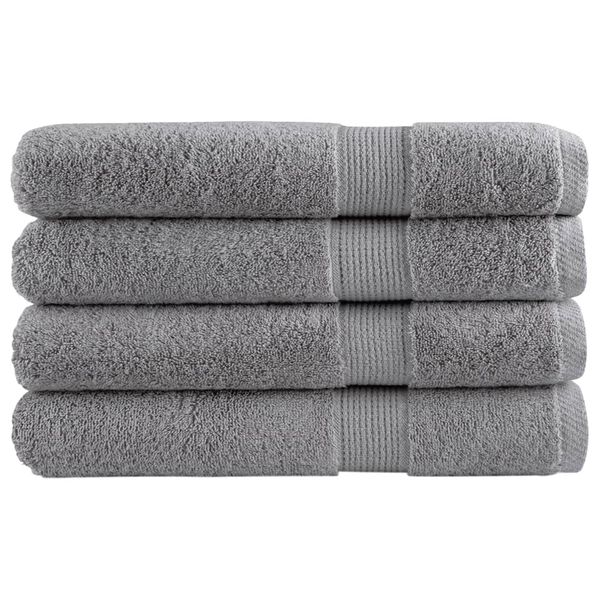 vidaXL Prémiové uteráky SOLUND 4 ks sivé 100x200 cm 600 g/m2