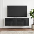 vidaXL Nástenná TV skrinka Čierna 98 x 31 x 30 cm Kompozitné drevo