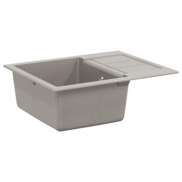 vidaXL Drez Sivá 620 x 500 mm 80% Kvárc a 20% Živica