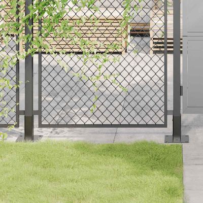 vidaXL podstavce stĺpikov štvorcové 12 ks Antracit 51x51 mm