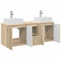vidaXL Set kabinetov do kúpeľne 3 ks Dub sonoma 49,5 x 41 x 62,5 cm