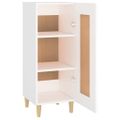 vidaXL Komoda biela 34,5x34x90 cm spracované drevo