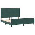 vidaXL Posteľ s pružinovým rámom Tmavozelená 180 x 200 cm Zamat