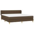 vidaXL Boxspring posteľ s matracom tmavohnedá 180x200 cm látka