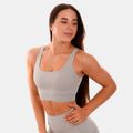 Športová podprsenka Cut-Out grey - GymBeam, veľkosť XXL, veľkosť oblečenia XXL