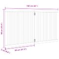 vidaXL Brána pre psa skladacia 2 panely hnedá 160 cm topoľové drevo