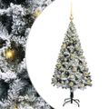 vidaXL Umelý vianočný stromček Biela 120 cm PVC a Oceľ a Plast