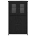 vidaXL Highboard Čierny dub 62 x 32 x 106,5 cm Kompozitné drevo
