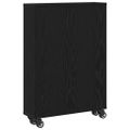 vidaXL Úzky úložný vozík 3 úrovní 48 x 13 x 68 cm Čierny dub