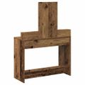 vidaXL Toaletný stolík Staré drevo 100 x 41 x 140 cm Kompozitné drevo