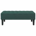 vidaXL lavička s vankúšom Tmavozelená 113 x 57 x 39 cm Zamat