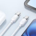 Kábel BWOO 65W USB-C - USB-C 1 m biely