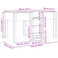 vidaXL Poschodová posteľ pre deti Sivý Sonoma 80 x 200 cm