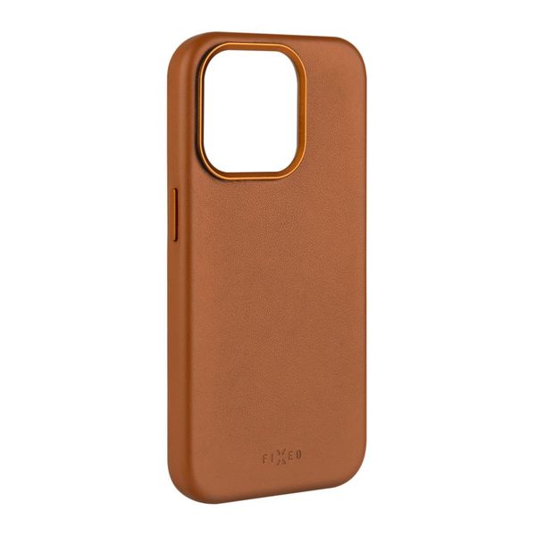 FIXED MagLeather kožený kryt iPhone 15PM hnedý
