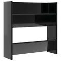 vidaXL Nástenné skrinky na topánky 2 ks, lesklé čierne 60x18x60 cm