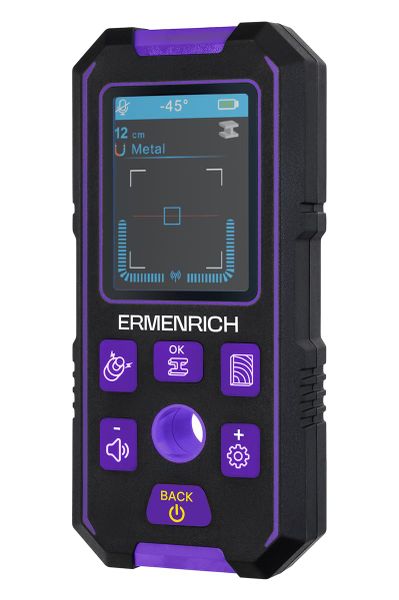 Detektor kovov a elektrických vedení Ermenrich Ping SM70 Fialový
