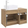 vidaXL Sada kúpeľňového nábytku 2 ks Dub artisan Kompozitné drevo