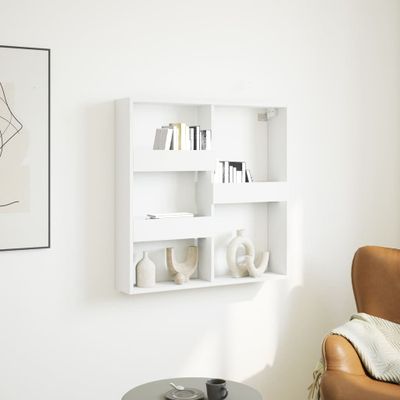 vidaXL Nástenná skrinka biela 80x15x80 cm kompozitné drevo