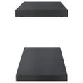 vidaXL Nástenné police 2 ks 75x23,5 cm čierne nehrdzavejúca oceľ
