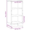 vidaXL Komoda čierna 35,5x35x76 cm kompozitné drevo a kov