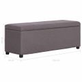 vidaXL Lavica s úložným priestorom 116 cm sivohnedá polyester