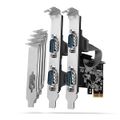 AXAGON PCEA-S4N, PCIe riadič - 4x sériový port (RS232) 250 kbps, vč. LP Radic, PCIe x1, 4x sériový port, 250kb/s, včetne low profile záslepky