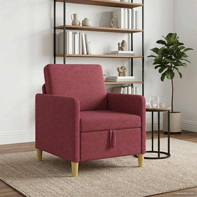 vidaXL Sofa s úložným priestorom Víno červené 72 x 78 x 87 cm