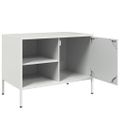 vidaXL TV skrinky 2 ks biele 68x39x50,5 cm oceľ