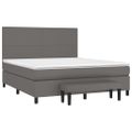 vidaXL Boxspring posteľ s matracom sivá 160x200 cm umelá koža