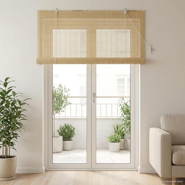 vidaXL Roleta Prírodná 130 x 220 cm Bambus