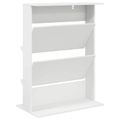 vidaXL Regál na časopisy Biela 70 x 41 x 96 cm Kompozitné drevo