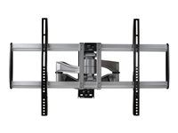 Startech Full Motion TV Wall Mount, Heavy Duty Articulating TV Wall Mount Bracket for 32" to 75" (165lb/75kg) VESA Display, Universal Adjustable Tilt/Swivel Flat Screen Arm, Silver - Cable Management (FPWARPS) - Držiak - pre televízory - plast, hliník, oceľ - čierna, strieborná - veľkosť obrazovky: 32"-75" - montáž na stenu