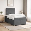 vidaXL Posteľ boxspring s matracom Tmavosivá 120 x 200 cm Látka