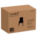 Záhradná stolička stohovateľné čierne 4 ks Gardlov 25415 Zahradní židle stohovatelné černé 4 ks Gardlov 25415