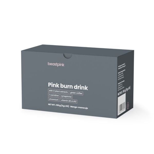 Pink burn drink - GymBeam, mango marakuja