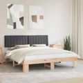 vidaXL Rám postele s čalúneným čelom Tmavo šedá 180 x 200 cm