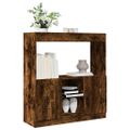 vidaXL Vysoká skrinka dymový dub 92x33x100 cm kompozitné drevo