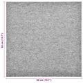 vidaXL Koberec 20 ks Svetlosivá 50 x 50 cm 100% polypropylén
