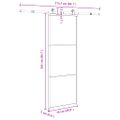 vidaXL Posuvné dvere s kovaním 76x205 cm ESG sklo a hliník