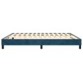 vidaXL Posteľný rám s boxspringom tmavomodrý 180x200 cm zamat