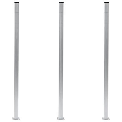 vidaXL Plotové stĺpiky 3 ks hliník 185 cm