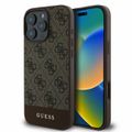 Guess puzdro pre iPhone 16 Pro 6,3" GUHCP16LG4GLBR hnedé pevné puzdro 4G Bottom Stripe
