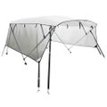 vidaXL Strieška Bimini so 4 oblúkmi a stenami 243x(185-198)x137 cm