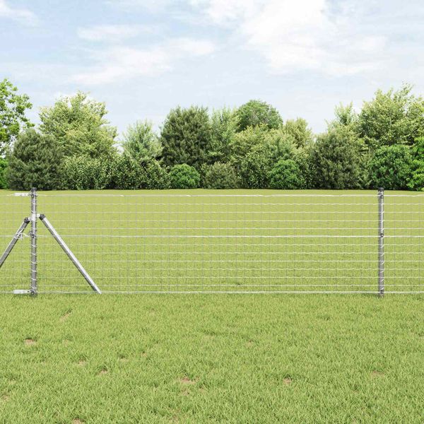 vidaXL Stĺp na plot. 12 pcs Strieborná 70 cm Povrchovo upravená oceľ
