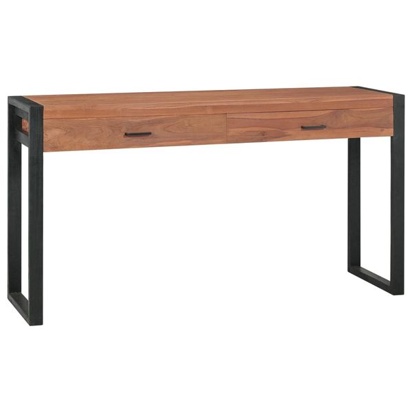 vidaXL Stôl s 2 zásuvkami 120x40x75 cm masívne teakové drevo