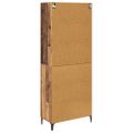 vidaXL Highboard Staré drevo 69,5 x 34 x 180 cm Kompozitné drevo