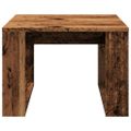 vidaXL Príručný stolík staré drevo 50x50x35 cm drevotrieska