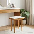 vidaxl Stolička k toaletke FAUSKE Biela 40 x 33 x 45 cm