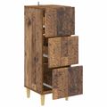 vidaXL Zásuvkový kabinet Staré drevo 33 x 34,5 x 90 cm